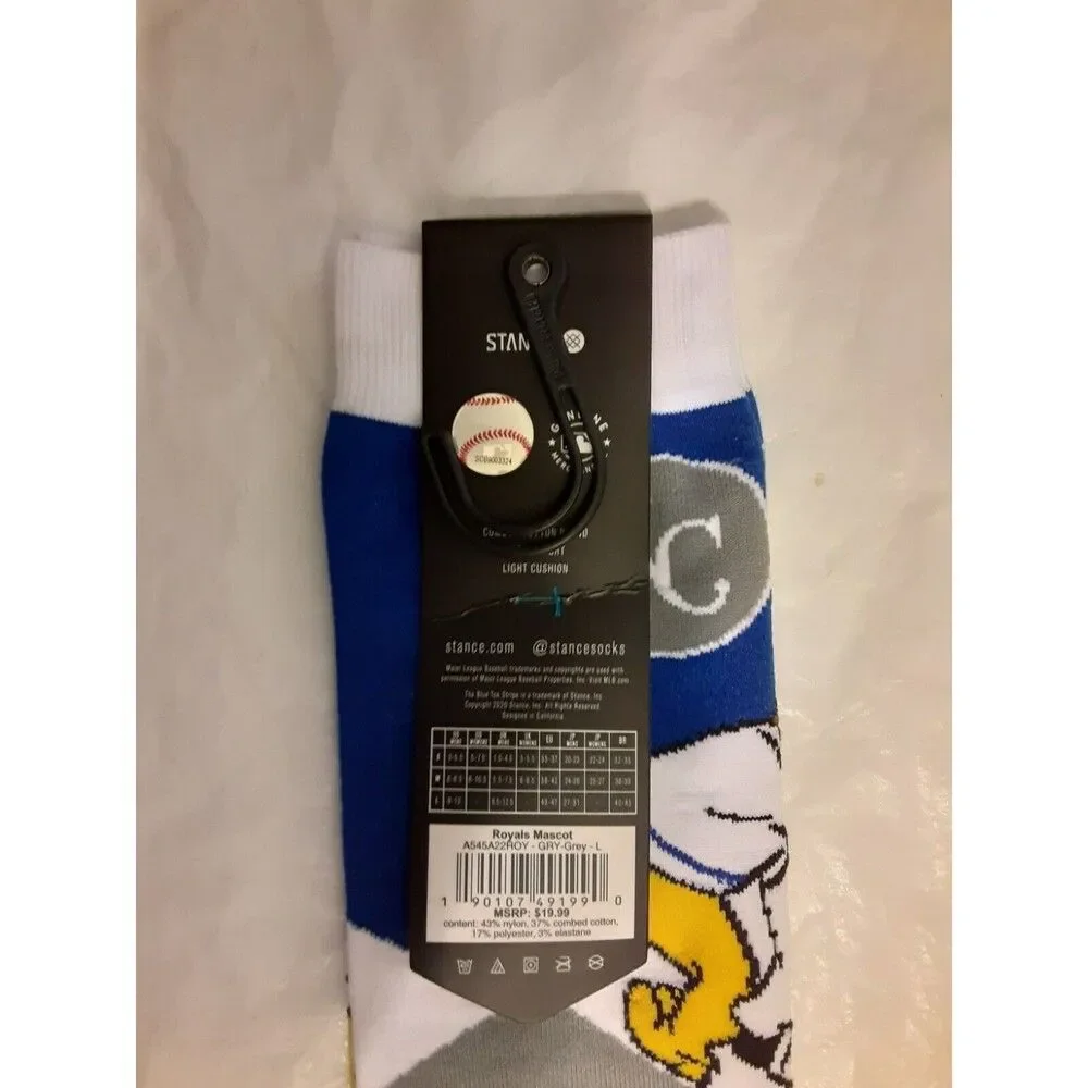 Stance Kansas City Royals MLB Royals Mascot Socks Large Men's 9-13 NWT